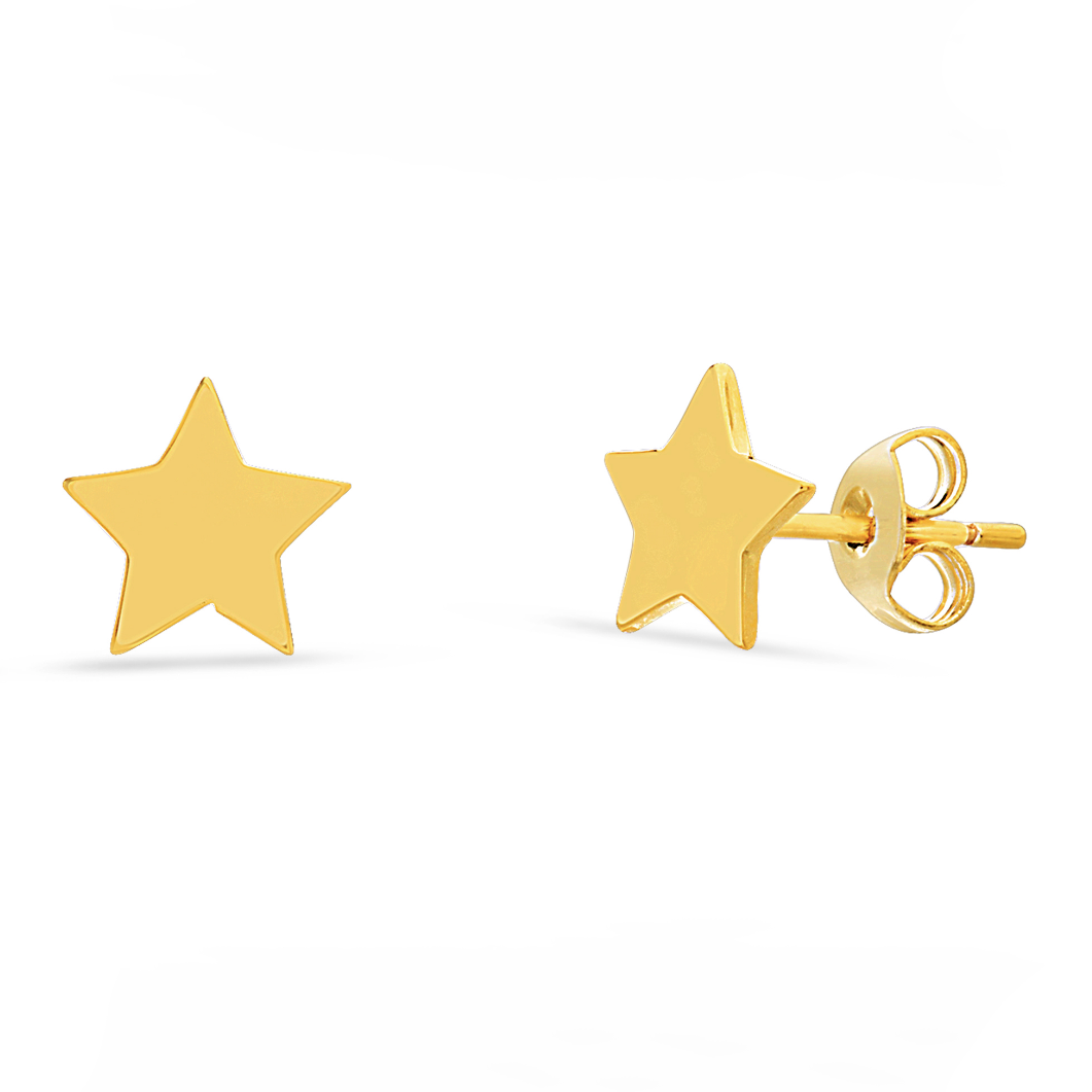 Aretes de estrella dorados