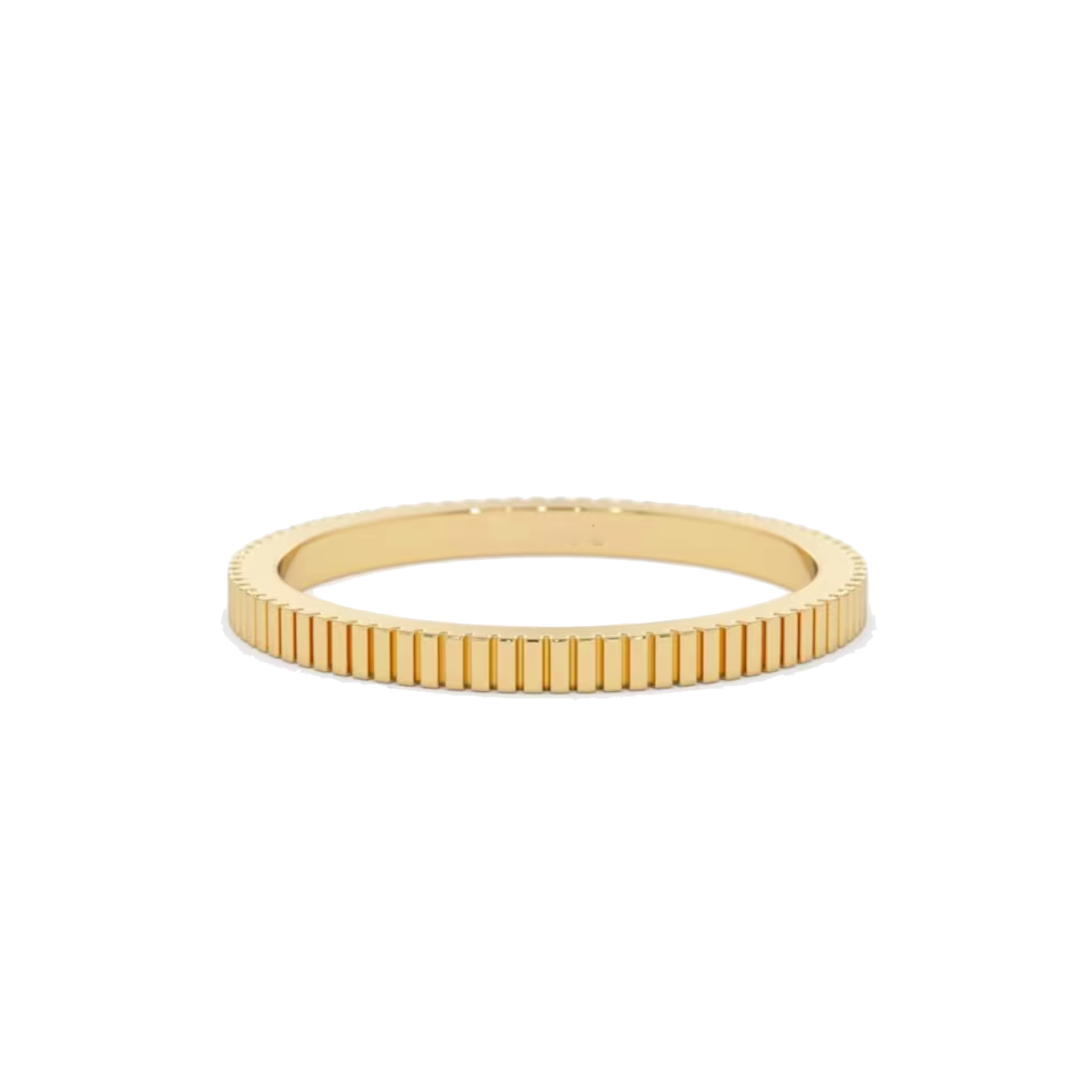 Anillo con rallas dorado