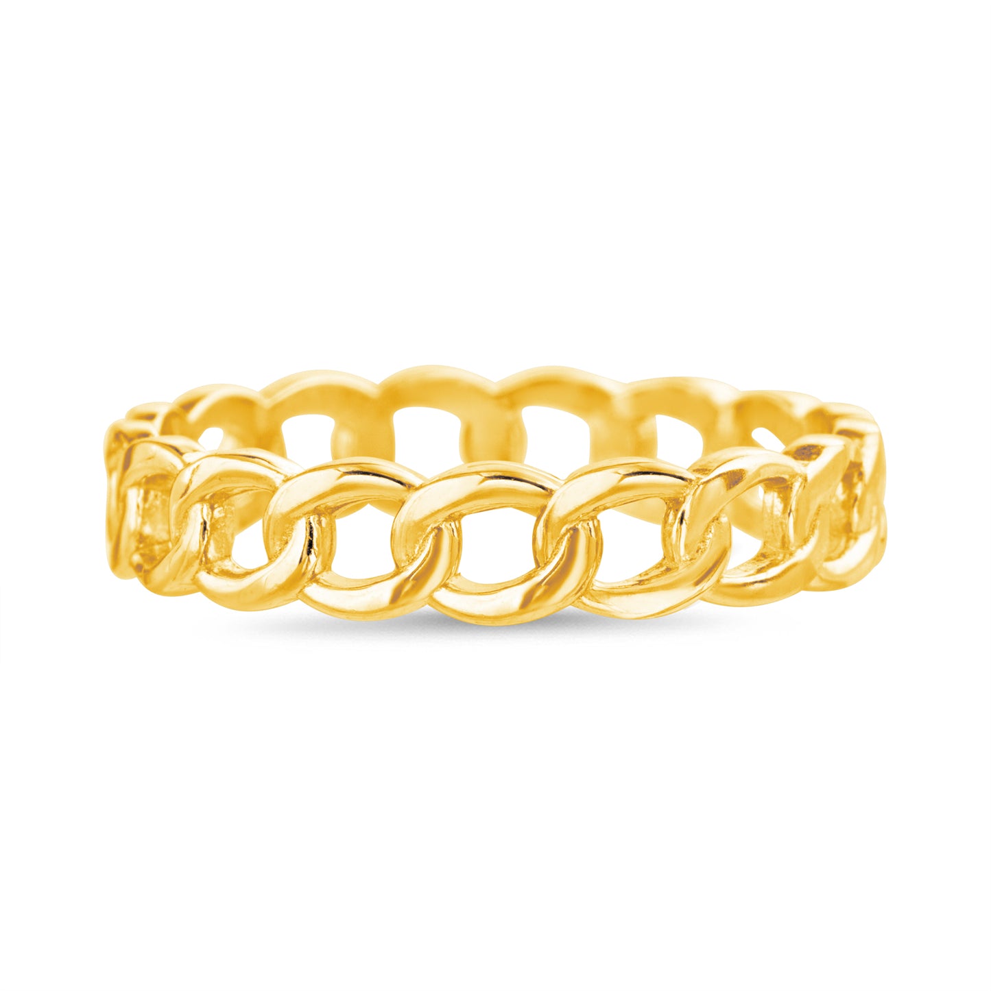 Anillo de eslabones dorado