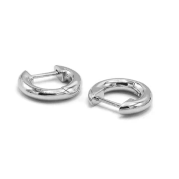 Aretes argollas plateadas